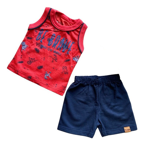 Conjunto Infantil Regata Estampa Dinossauro + Bermuda Elian