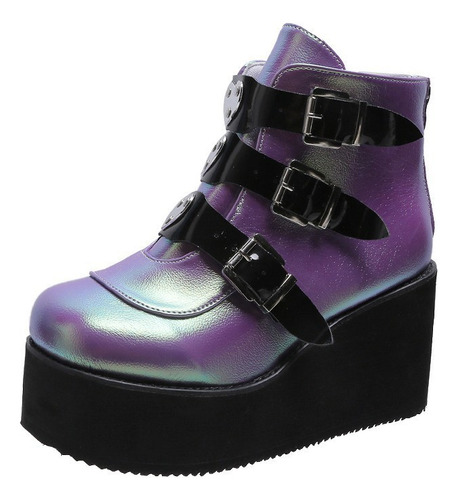 Botas De Plataforma Con Cuñas Y Tacones Altos Para Mujer Bot