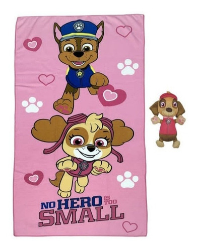 Toalla De Baño Con Esponja Skye Paw Patrol Original