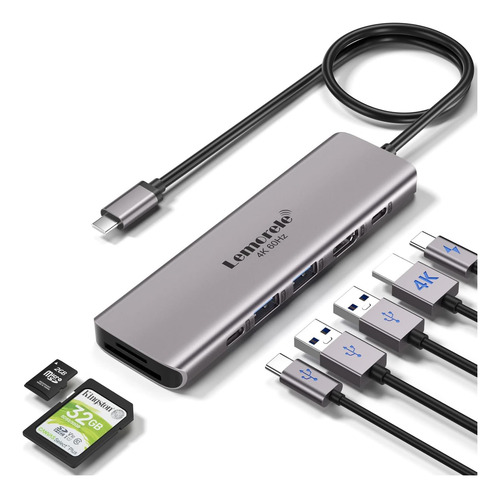 Adaptador Multipuerto Usb C Hub Estación De Acoplamiento 7 1