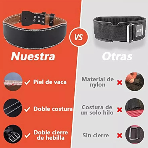 Nuevo Cinturón De Pesas Con Forro De Cuero For Gimnasio