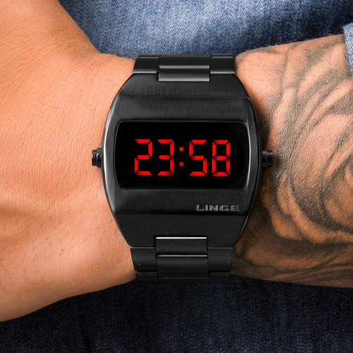 Relógio Masculino Lince Digital Preto Mdn4620lvxpx