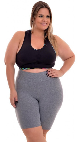 Bermuda Legging Fitness Ciclista Plus Size Short Feminino 