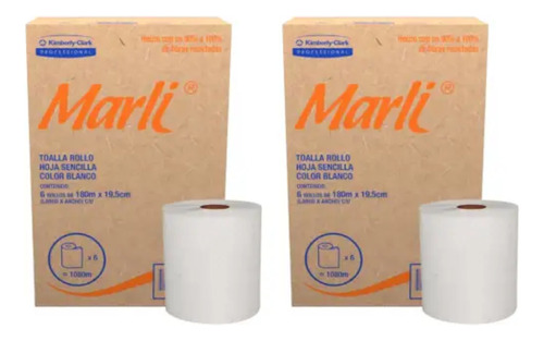 Toalla De Papel Marli Kimberly-clark 12 Rollos De 180 M C/u