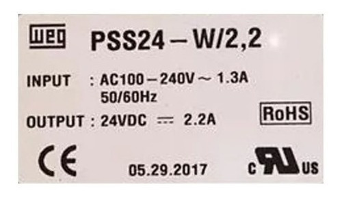 Kit 9x Fonte Chaveada 24vcc 2,2a Bivolt 50w Pss24w22 Weg