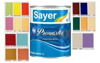 Pintura Vinilica Lavable Varios Colores Acrilica Sayer 1l