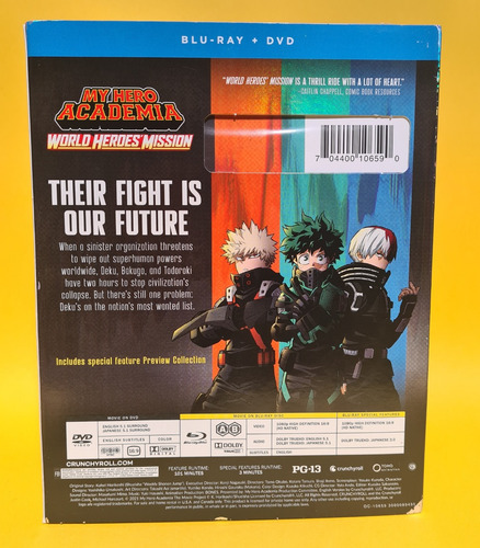 Br + Dvd / My Hero Academia: World Heroes Mission / Crunchyr
