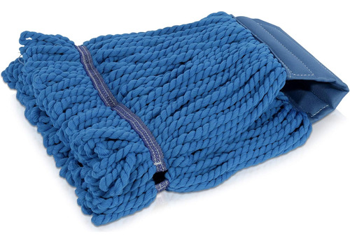 Fregona De Microfibra Con Barra Extensible, Color Azul