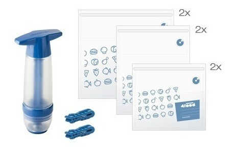 6 Bolsas De Vacio Para Alimentos + Bomba De Vacio 148