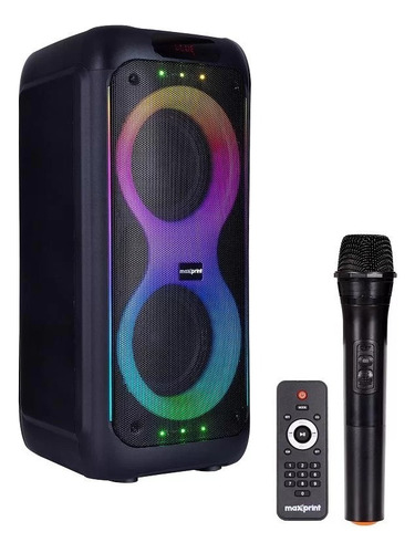 Caixa Acústica Maxprint Max Boost 500w 6500003 Com Bluetooth Cor Preto 110v/220v