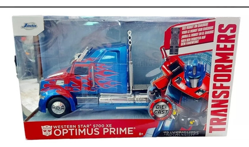 Jada 1:24 Optimus Prime Peterbilt 379 Trailer Transformer