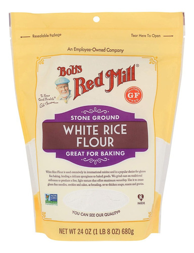 Bob's Red Mill Harina De Arroz Blanco Sin Gluten