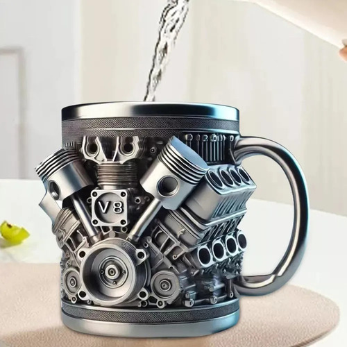 Xt Ad Caneca De Aço Inoxidável Com Motor V8, Canecas