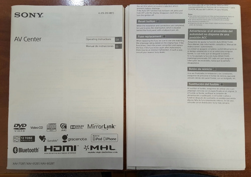 Manual Y Plano De Circuito Para Radio Sony Xav-712bt