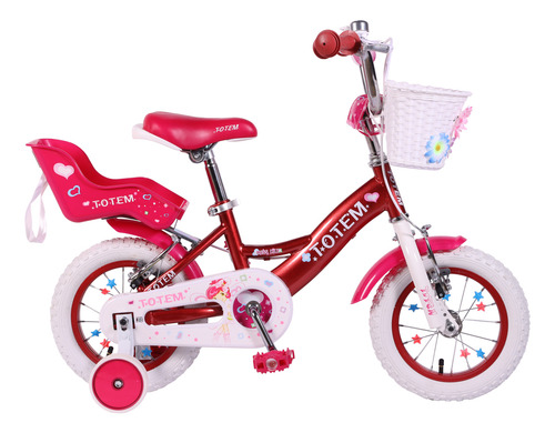 Bicicleta Totem Niña Aro 12 Miss Lilly Color Fucsia