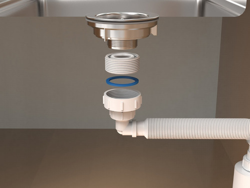 Imagen 5 de 5 de Sifón Botella Extensible De Lavamanos A La Pared