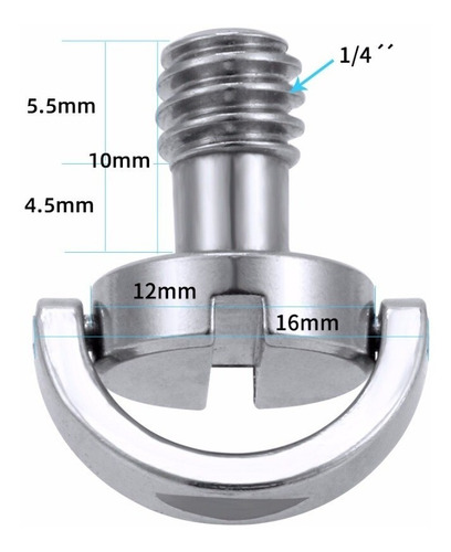 Tornillo Rosca 1/4 Camara Platina Fotografía