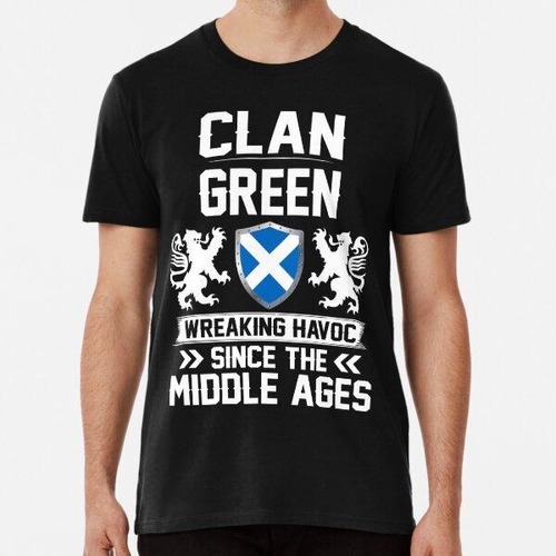 Remera Clan Green Scottish Lion Shirt Family Clan Scotland W