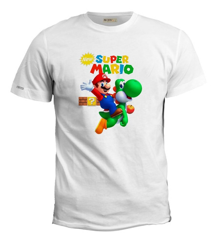 Camiseta 2xl - 3xl Super Mario Bros Poster Colores Zxb