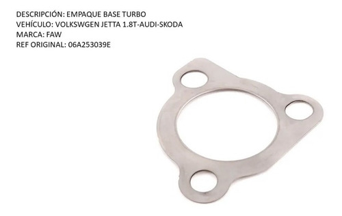 Empaque Base Turbo Volkswgen Jetta 1.8t-audi-skoda