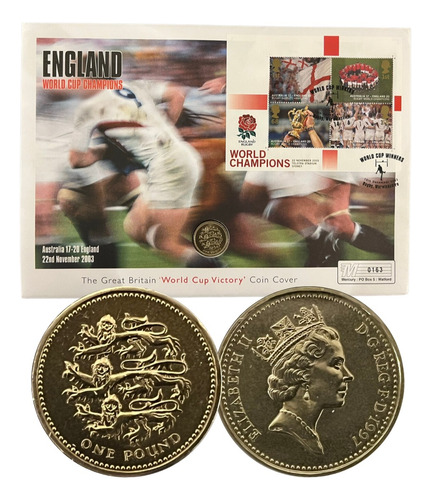 Moeda 1997 £1 Vitória Inglaterra Copa Do Mundo De Rugby 2003