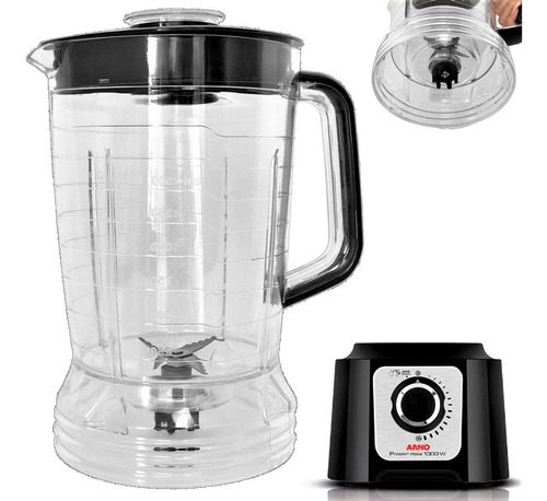 Copo De Liquidificador Arno Multichef 600w 4 Em 1 Preto