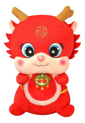 Año Nuevo Chino Dragón De Peluche De Juguete Animal Rojo