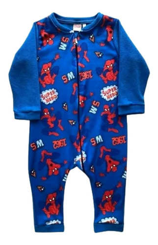 Pijama Niño Spider Enterito Polar Marvel Licencia Original