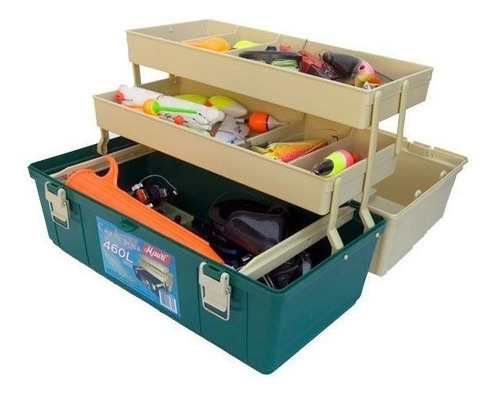 Caja De Pesca Mauri 460 L, 2 Bandejas