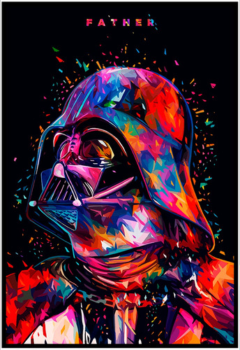 Cuadro Poster Premium 33x48cm Star Wars Darth Vader