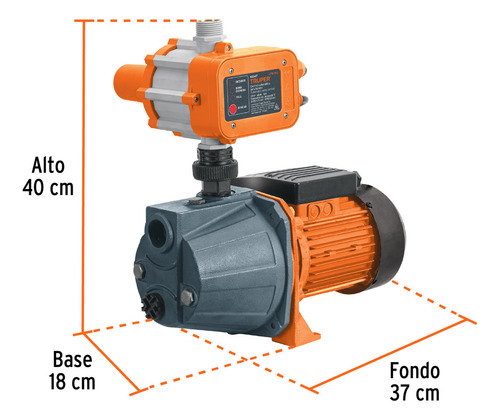 Bomba Presurizadora Jet Hierro 1 Hp Con Control, Truper