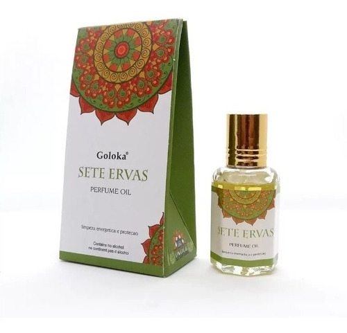 Óleo Perfumado Indiano Goloka 7 Ervas 6un.10ml - Proteção