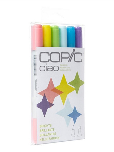 Copic Ciao - Set 6 Marcadores Brights; Colores Brillantes