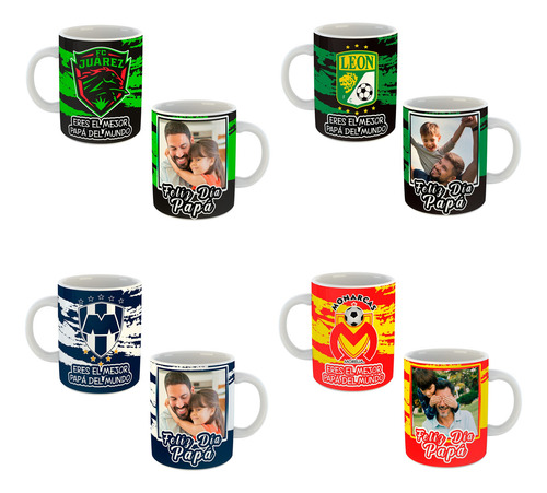 19plantillas Editables Para Tazas Diadelpadre Equipos Futbol