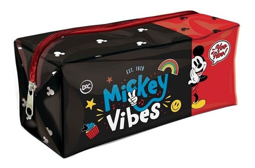 Estojo Escolar Grande Mickey Em Pvc 3927 Dac Cor Estampado