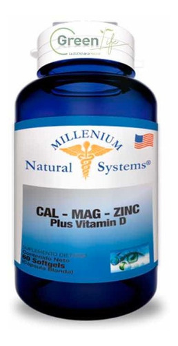 Calcio, Magnesio Y Zinc + Vitamina D X60 Capsulas Systems