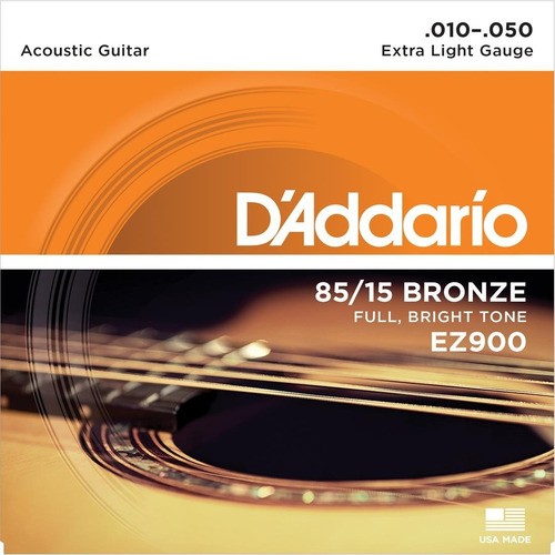 Imagem 3 de 4 de Encordoamento Daddario Bronze 8515 Violão Aço 10 Extra Light