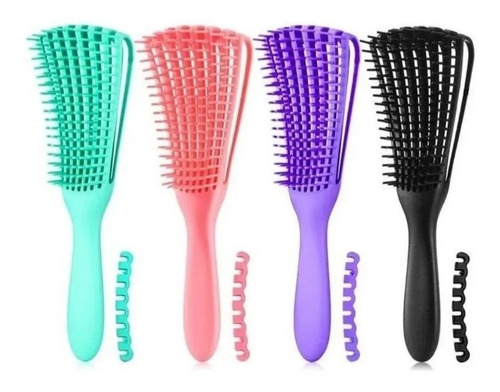 Imagem 1 de 5 de Escova Para Cabelo Cacho Pente Polvo Desembaraça E Cacheia