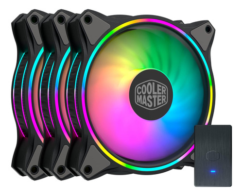 Paquete 3 Pc Cooler Coolermaster Masterfan Mf120 Halo 120mm