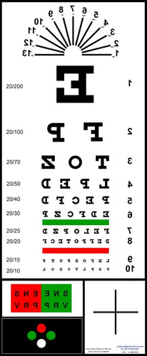 Optotipos - Papel Letras Invertidas - Para Uso Com Espelho