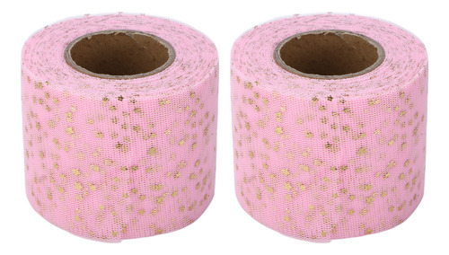 Rollos De Tul Con Forma De Estrella De Cinco Puntas, 2 Unida