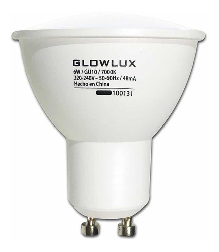 Lampara Dicro Led Dimerizable 7w 220v Gu10 Cálida Glowlux