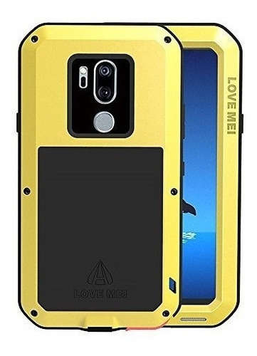 Carcasa Compatible Con LG G7 Completo Negro Con Amarillo