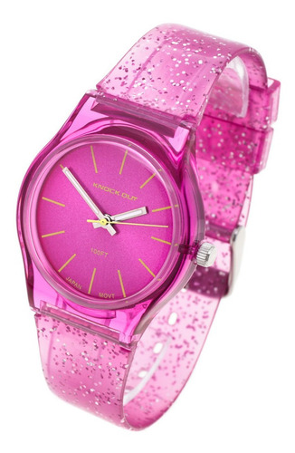 Reloj Knock Out Mujer 8472 Pal - Silicona Glitter Wr30