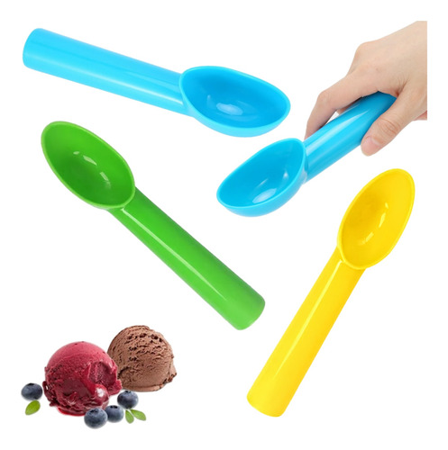 Set X4 Cuchara Para Servir Helado Plástica Bocha Heladería