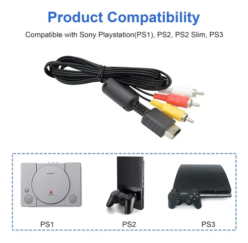 Cable A/v Playstation Ps1 Ps2 Ps3 Original X 10 Unidades