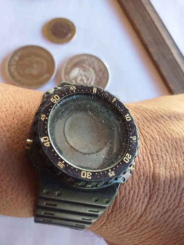 Relogio Antigo Casio Japan Aq 100w Caixa+pulseira Original