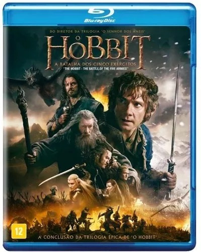 O Hobbit - A Batalha Dos Cinco Exércitos - Blu Ray -- Novo