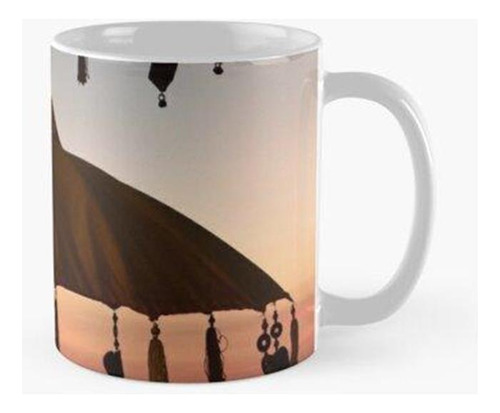 Taza Doble Paraguas Amarillo Calidad Premium