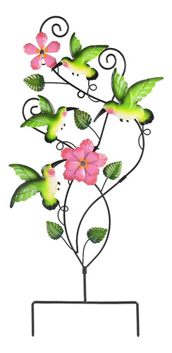 30 Pulgadas Hummingbird Garden Stake Arte Decorativo Metal W